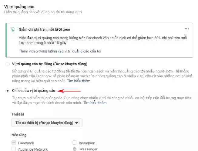 Cách chạy quảng cáo cho livestream