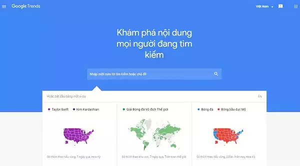 Google trends cập nhật nội dung mới theo xu hướng