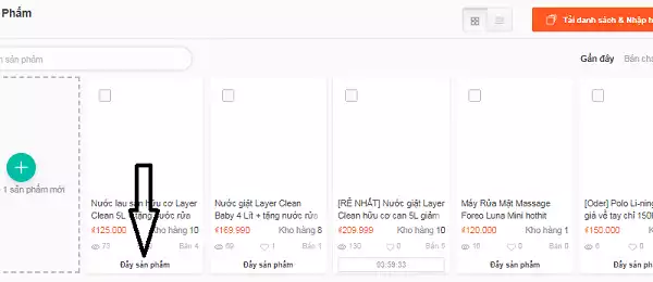 Đẩy sản phẩm trên Shopee