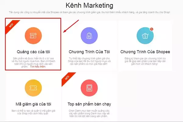 Quảng cáo trên shopee