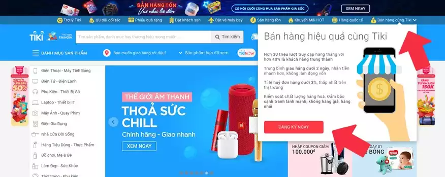 Hướng dẫn đăng ký bán hàng trên Tiki đơn giản