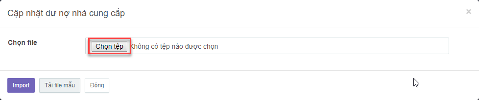 Chọn tệp mẫu