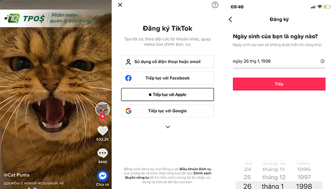 Đăng ký tài khoản tiktok trên điện thoại