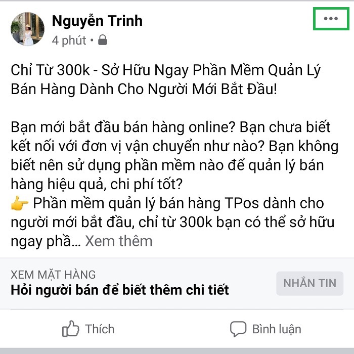 Cách tắt chức năng bán hàng trên facebook cá nhân