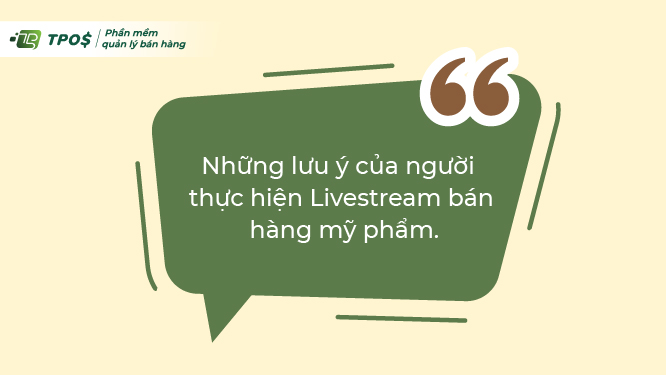 người thực hiện livestream bán hàng mỹ phẩm