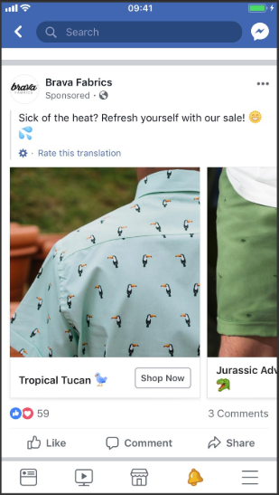 Brava Fabrics sử dụng pixel Facebook và quảng cáo động để tăng ROI