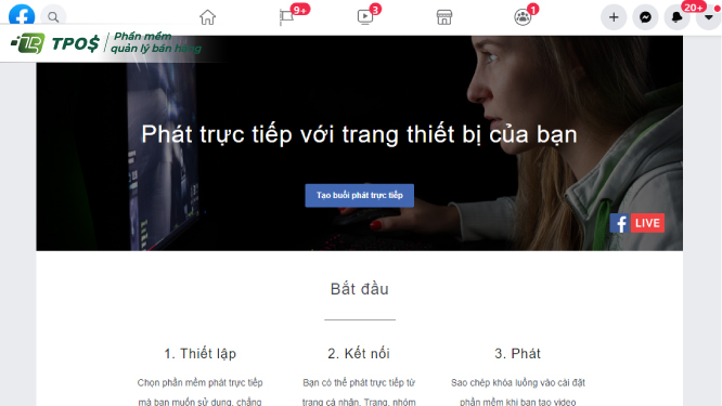 Cách livestream trên Facebook