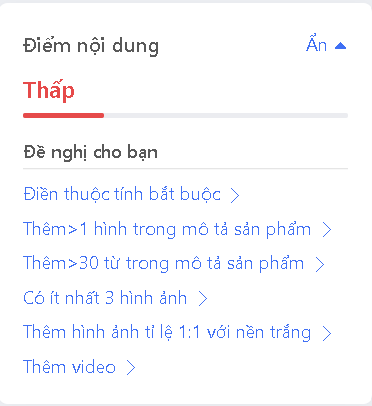 Kiểm tra lại điểm nội dung lên lazada trước khi đăng sản phẩm