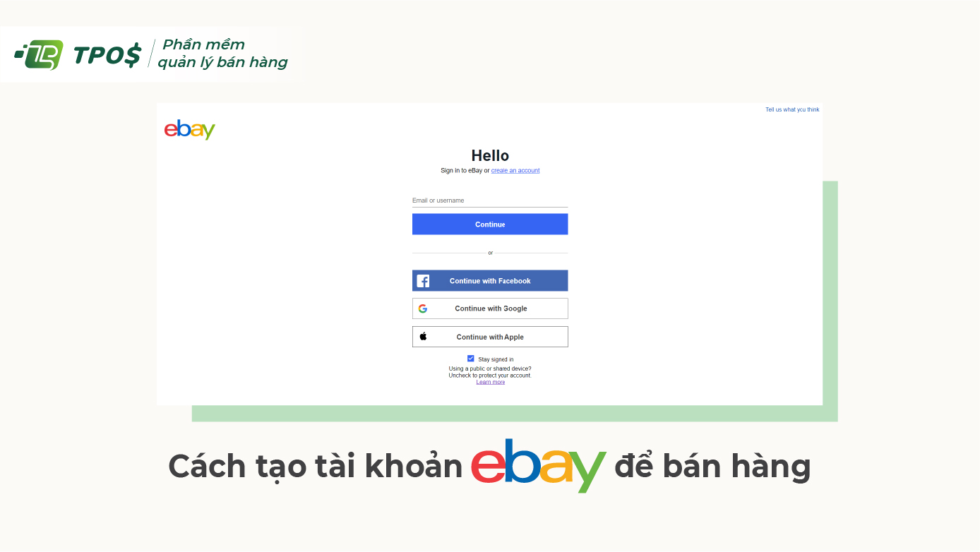 Cách tạo tài khoản Ebay để bán hàng