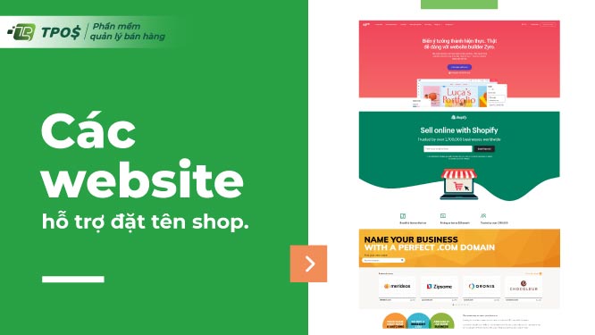 Các website hỗ trợ đặt tên shop