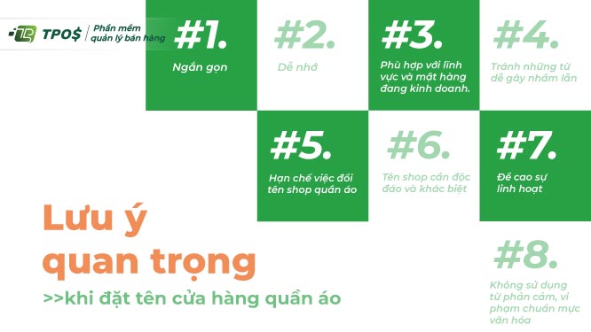 Lưu ý quan trọng cần nhớ khi đặt tên cửa hàng quần áo