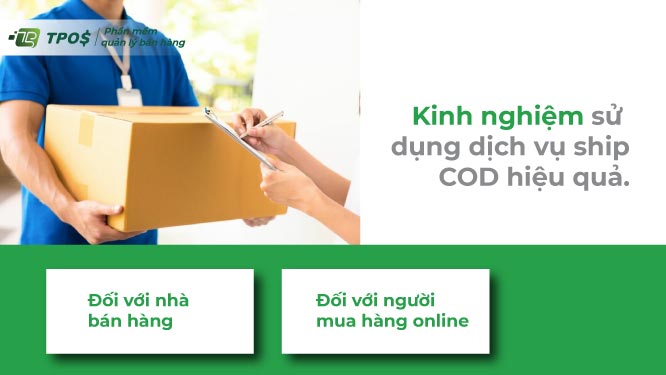 Kinh nghiệm sử dụng dịch vụ ship COD hiệu quả