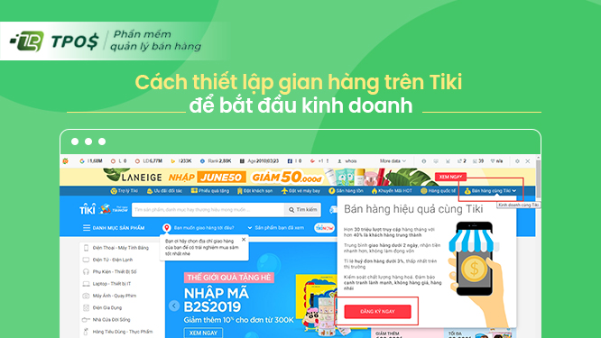 Cách thiết lập gian hàng trên Tiki để bắt đầu kinh doanh