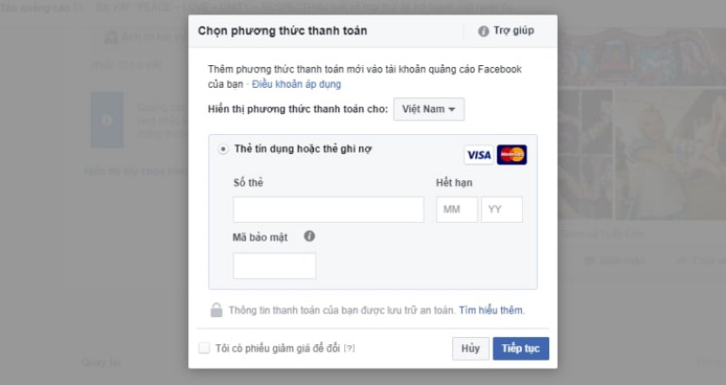 thanh toán quảng cáo livestream