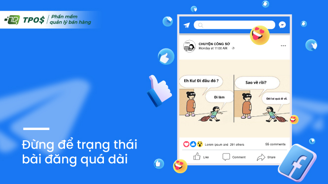 bài đăng facebook quá dài