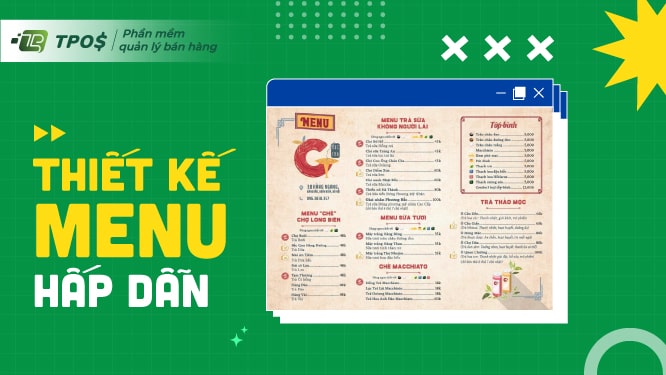 Thiết kế menu cho quán trà sữa
