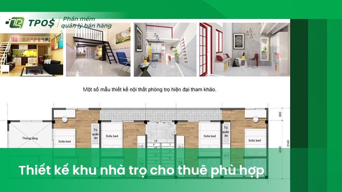 Thiết kế khu nhà trọ phù hợp