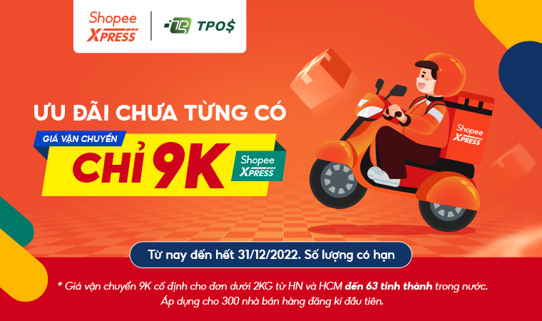 chương trình khuyến mãi tpos và shopee xpress