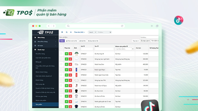 Quản lý hàng hóa, sản phẩm chính xác trên phần mềm in đơn trên Tiktok Live