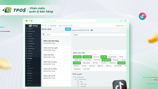 Phân quyền nhân viên, tối ưu việc chốt đơn trên Tiktok Live